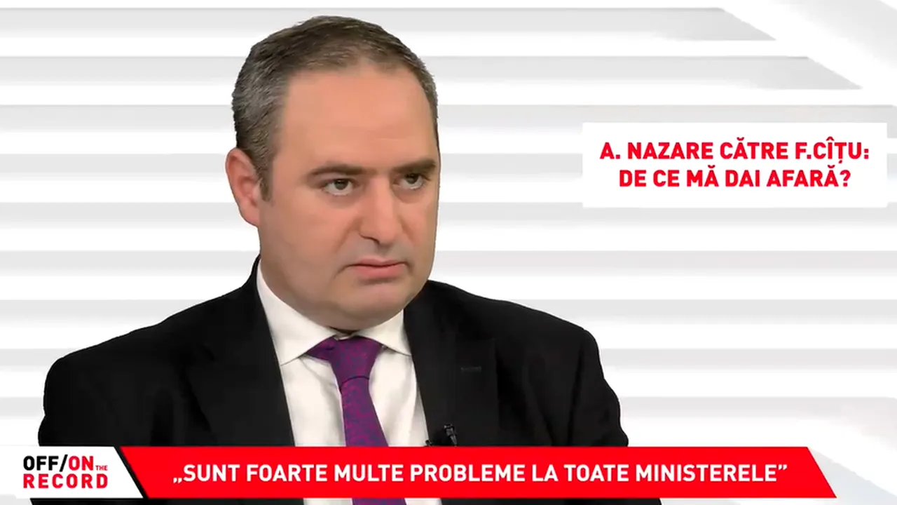 Alexandru Nazare, INTERVIU după demiterea sa: „M-a sunat premierul ca să particip la poză. (...) Ce ar fi însemnat să implic ministerul Finanţelor în lupta din partid? Mi-am asumat poziţia de neutralitate”