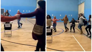 VIDEO | Românii au dansat hora în jurul urnei la o secţie din Londra