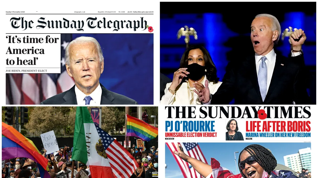 FOTO Rezultatele alegerilor din SUA, în presa internaţională. Victoria lui Joe Biden ţine ocupate primele pagini ale marilor publicaţii 