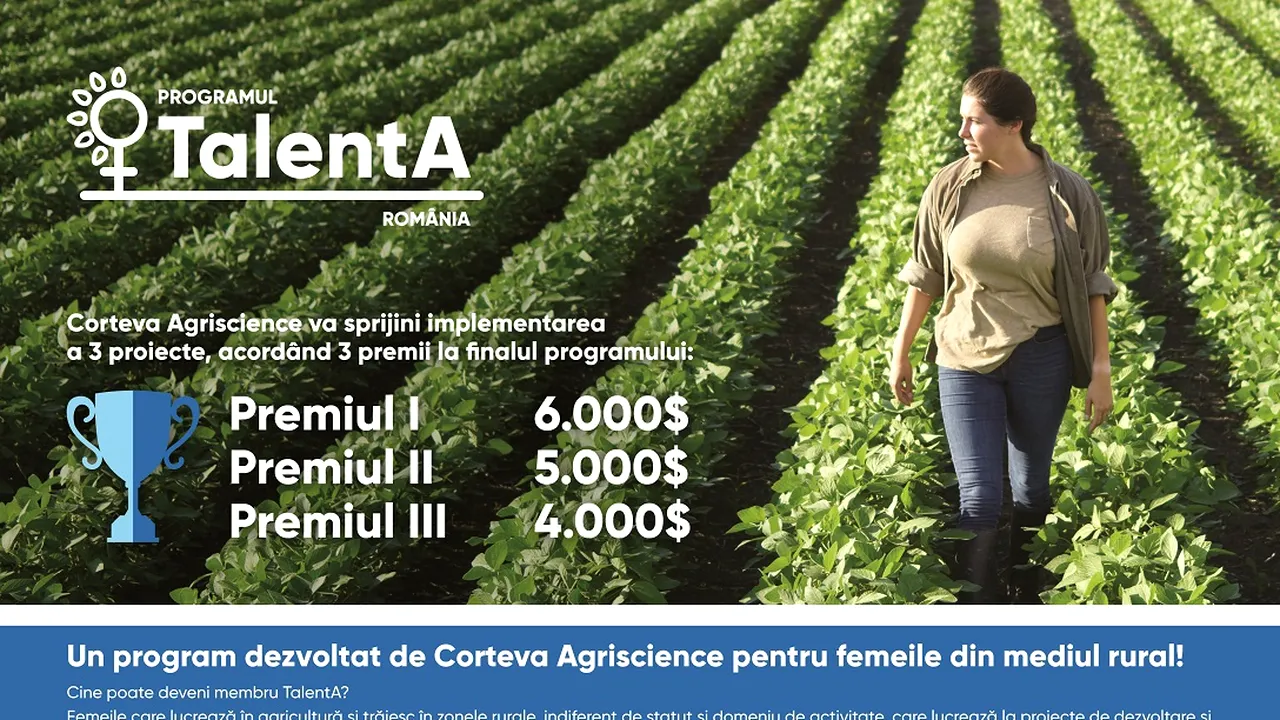 Corteva Agricience anunţă prelungirea perioadei de înscriere în Programul TalentA-2023