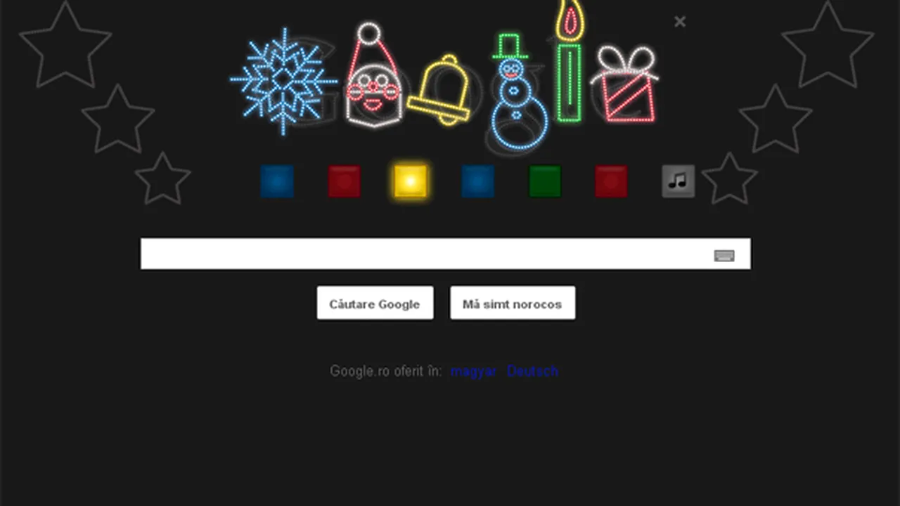 Google celebrează Crăciunul cu un logo muzical