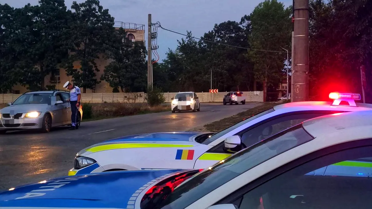 Imaginile cu prinderea şoferului beat care circula cu 180 km/h pentru a fugi de poliţişti, publicate