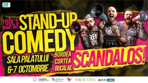SCANDALOS! Fool’s Night Out revine la Sala Palatului. Bordea, Cortea și Bucălae adună gașca pentru cel mai mare show de stand-up din toamnă