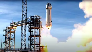 VIDEO Moment istoric. Jeff Bezos a ajuns în spaţiu. UPDATE: Misiunea s-a încheiat cu succes. Totul despre zborul Blue Origin
