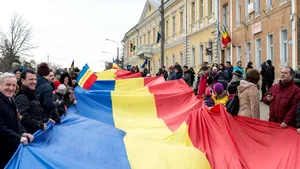 Tricolor de 150 de metri, purtat pe străzile din Sfântu Gheorghe, de Ziua Unirii Principatelor - FOTO