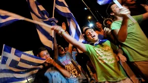 EURO-2012: SĂRBĂTOARE la Atena după calificarea GRECIEI în sferturile de finală ale competiţiei