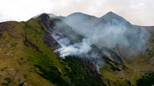 Incendiile de pădure afectează opt judeţe  - VIDEO