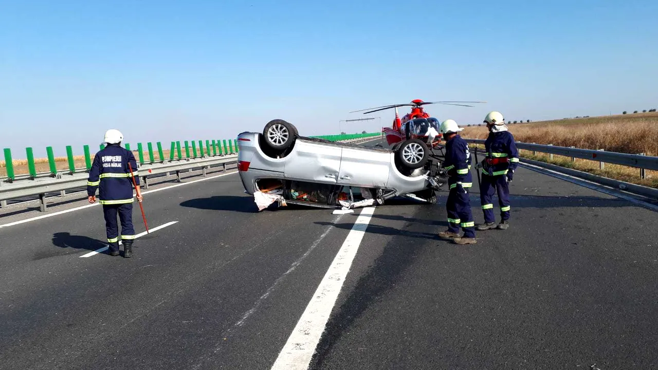 Un mort şi trei răniţi, în urma unui accident grav produs pe autostrada Arad-Nădlac | FOTO