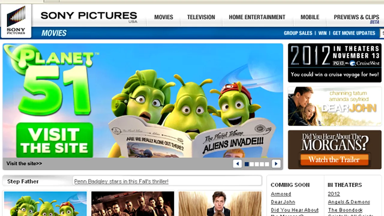 Sony Pictures a avut, în 2009, încasări record pe plan internaţional