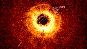 Telescopul James Webb a descoperit o planetă de dimensiunea lui Saturn care modelează un disc stelar