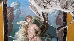 O nouă descoperire la Pompeii: Fresca mitologică a lui Frix şi Hele