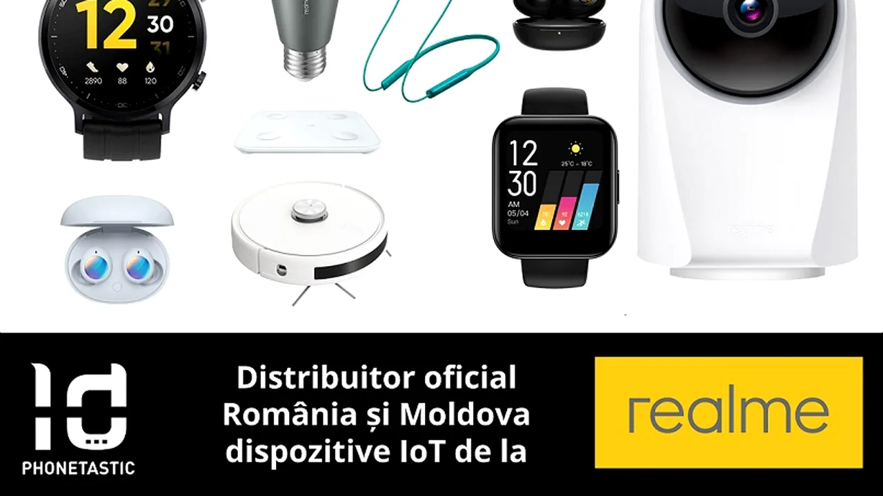 Phonetastic GSM devine distribuitor autorizat realme - gama IoT pentru România şi Moldova