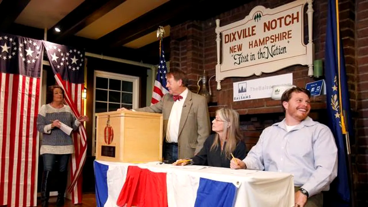Votul din Statele Unite a început. Alegerile prezidenţiale au fost lansate simbolic într-o mică localitate din New Hampshire