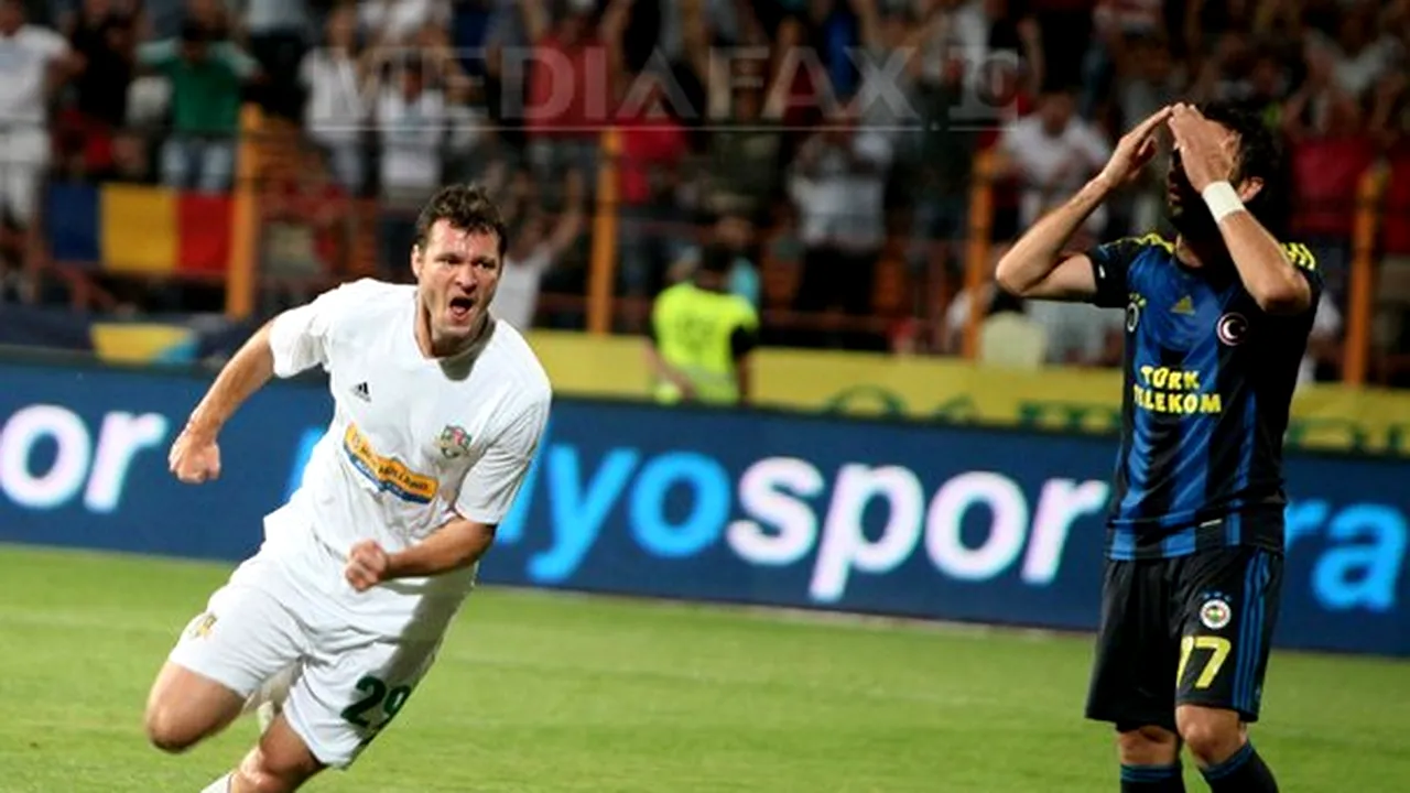 FC Vaslui a fost învinsă de Fenerbahce, scor 1-4, şi a ratat calificarea în play-off-ul Ligii Campionilor