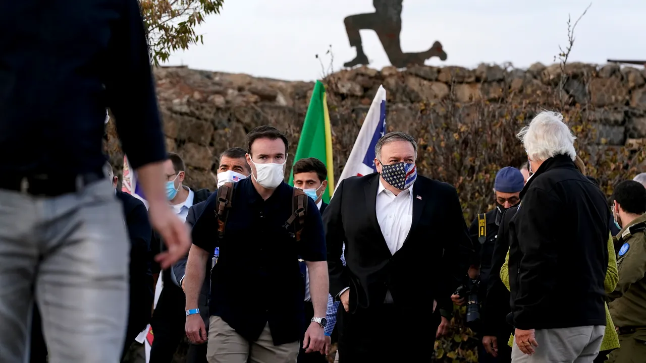 Mike Pompeo a vizitat o colonie israeliană din Cisiordania şi zona Înălţimilor Golan 