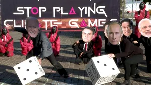 Ecologiştii au interpretat Jocul Calamarului la Glasgow