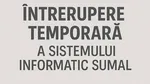 Probleme tehnice. Aplicația SUMAL nu funcționează