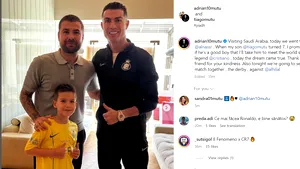 Adrian Mutu şi-a dus fiul să să întâlnească cu Cristiano Ronaldo