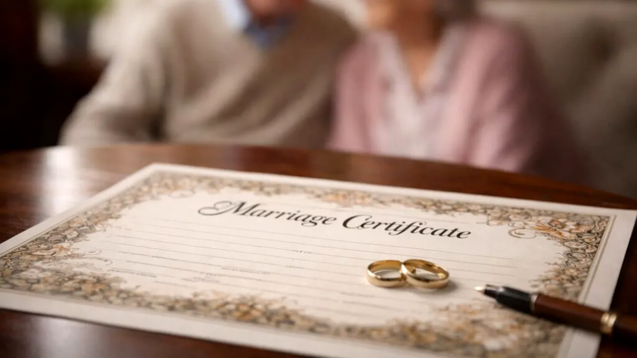 Un detaliu neașteptat pe certificatul de căsătorie schimbă planurile unor soți nonagenari