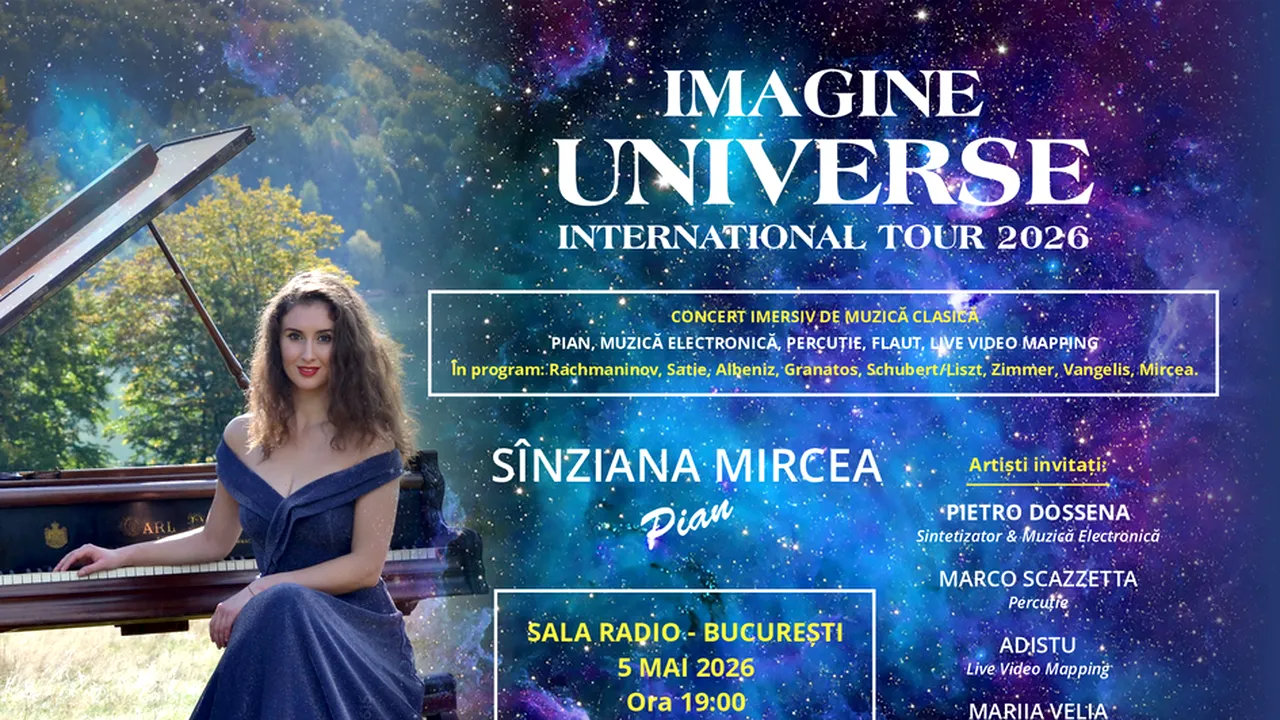 „IMAGINE Universe – Sînziana Mircea & Friends” TOUR 2026 – un proiect inovator ce continuă redefinirea recitalului de muzică clasică