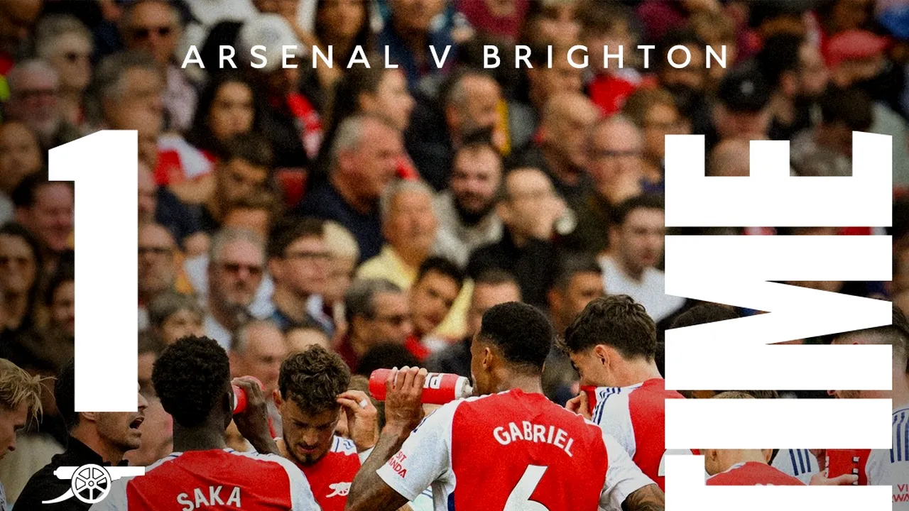 Arsenal şi Brighton au terminat la egalitate şi ocupă primele două poziţii în Premier League