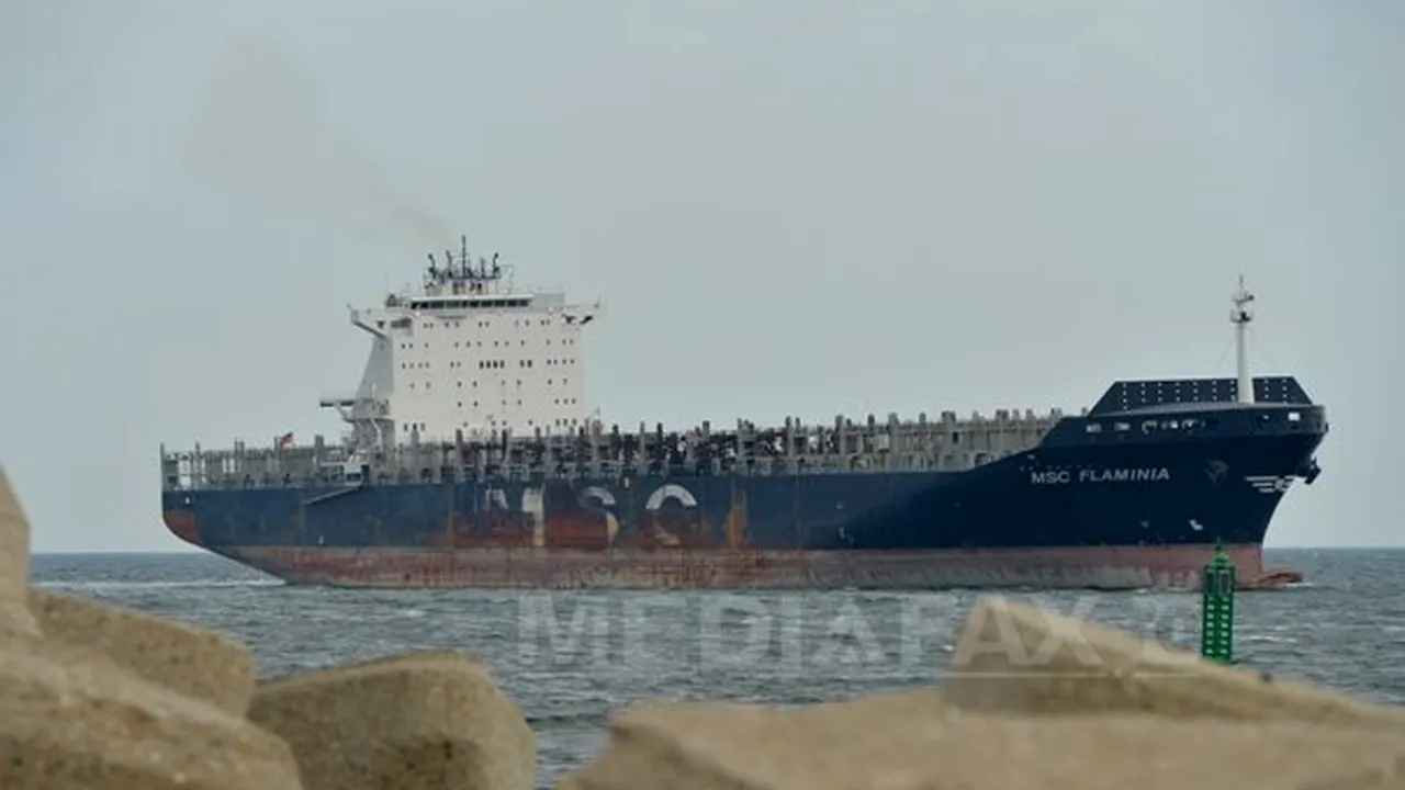 Nava Flaminia va pleca din Portul Constanţa spre Danemarca, nu către Grecia cum se anunţase iniţial