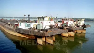 Nave blocate pe Dunăre din cauza nivelului scăzut al fluviului
