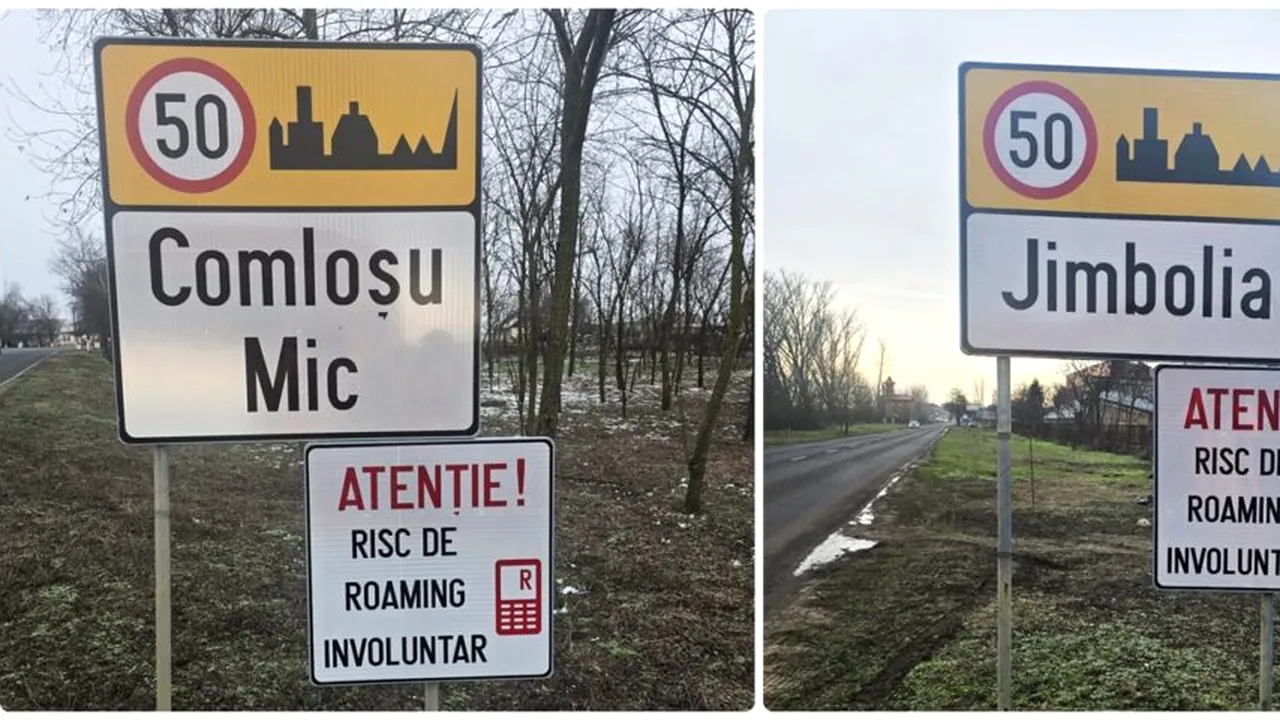 Șoferi avertizați asupra riscului de roaming involuntar. Panouri amplasate pe șosele