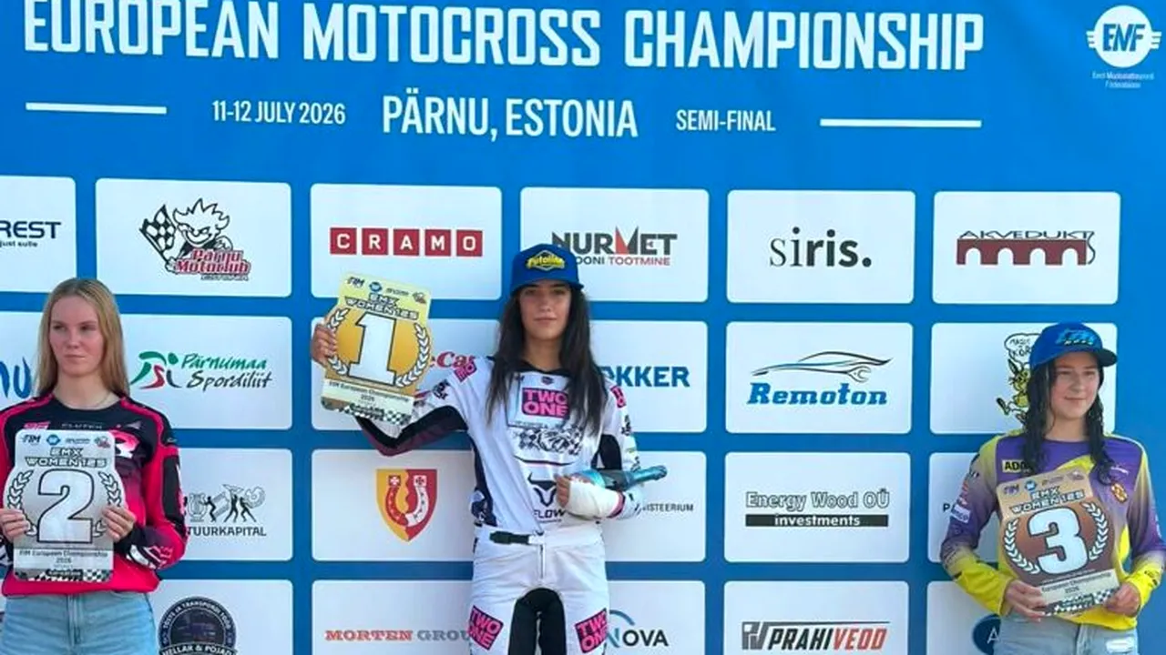 România are prima campioană europeană la motocross feminin. Theodora Gumeniuc a cucerit aurul