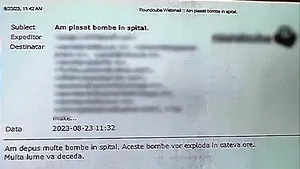 Alertă în mai multe spitale din Capitală după ce s-a primit un e-mail privind amplasarea unei bombe