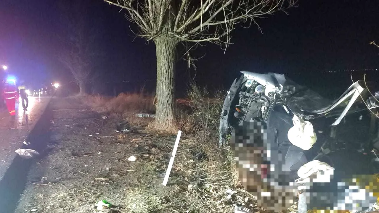 Doi morţi şi un rănit după ce o maşină s-a răsturnat pe un drum din Teleorman