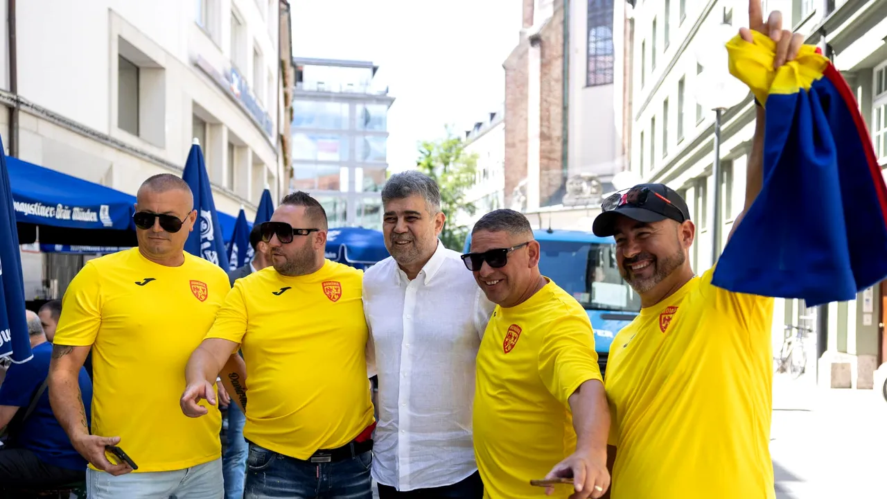 Ciolacu, în mijlocul suporterilor români din Germania: Într-un singur glas: Hai, România!