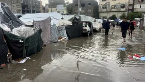 Mai multe corturi din Khan Younis au fost evacuate din cauza furtunii Byron