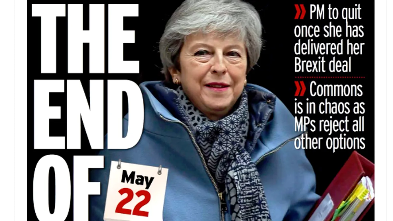Cum titrează presa britanică respingerea celor opt alternative la Brexit: „Nu. Nu. Nu. Nu. Nu. Nu. Nu. Nu.” | FOTO