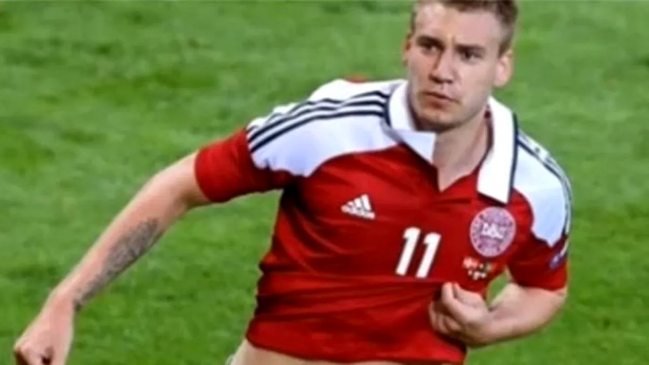 Bendtner, amendat drastic de UEFA pentru încălcarea regulamentului privind sponsorizarea. Cât trebuie să plătească danezul