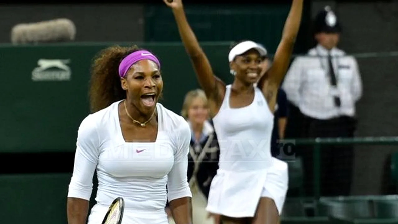 Serena şi Venus Williams au câştigat proba de dublu feminin la Wimbledon