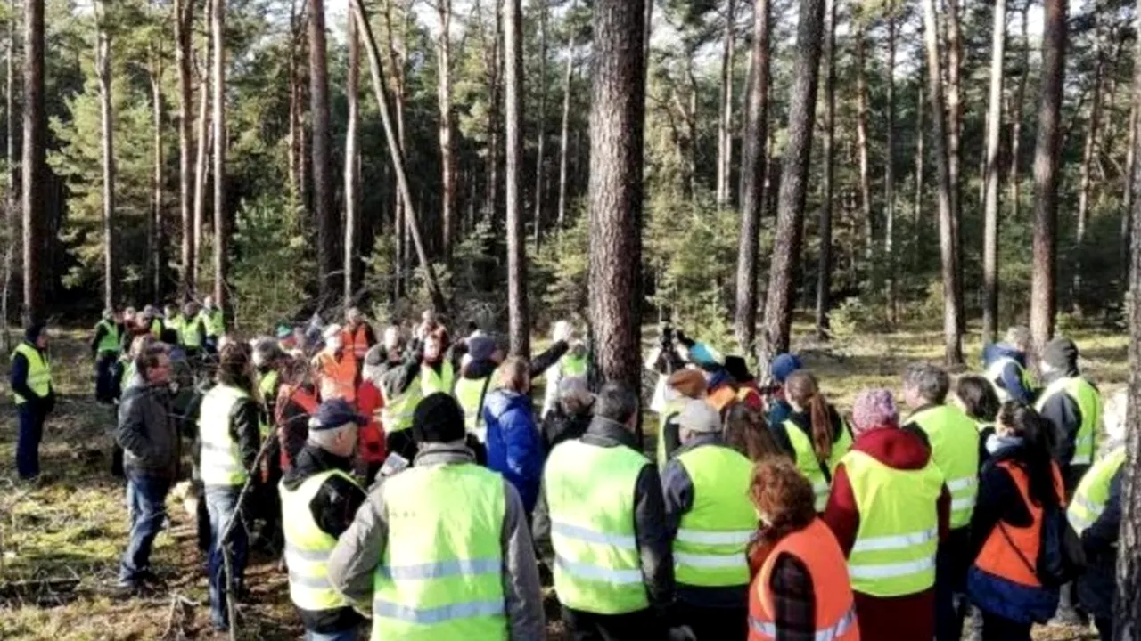 Protestele ecologiştilor împotriva noii fabrici Tesla din Germania. Suprafaţa care ar trebui defrişată