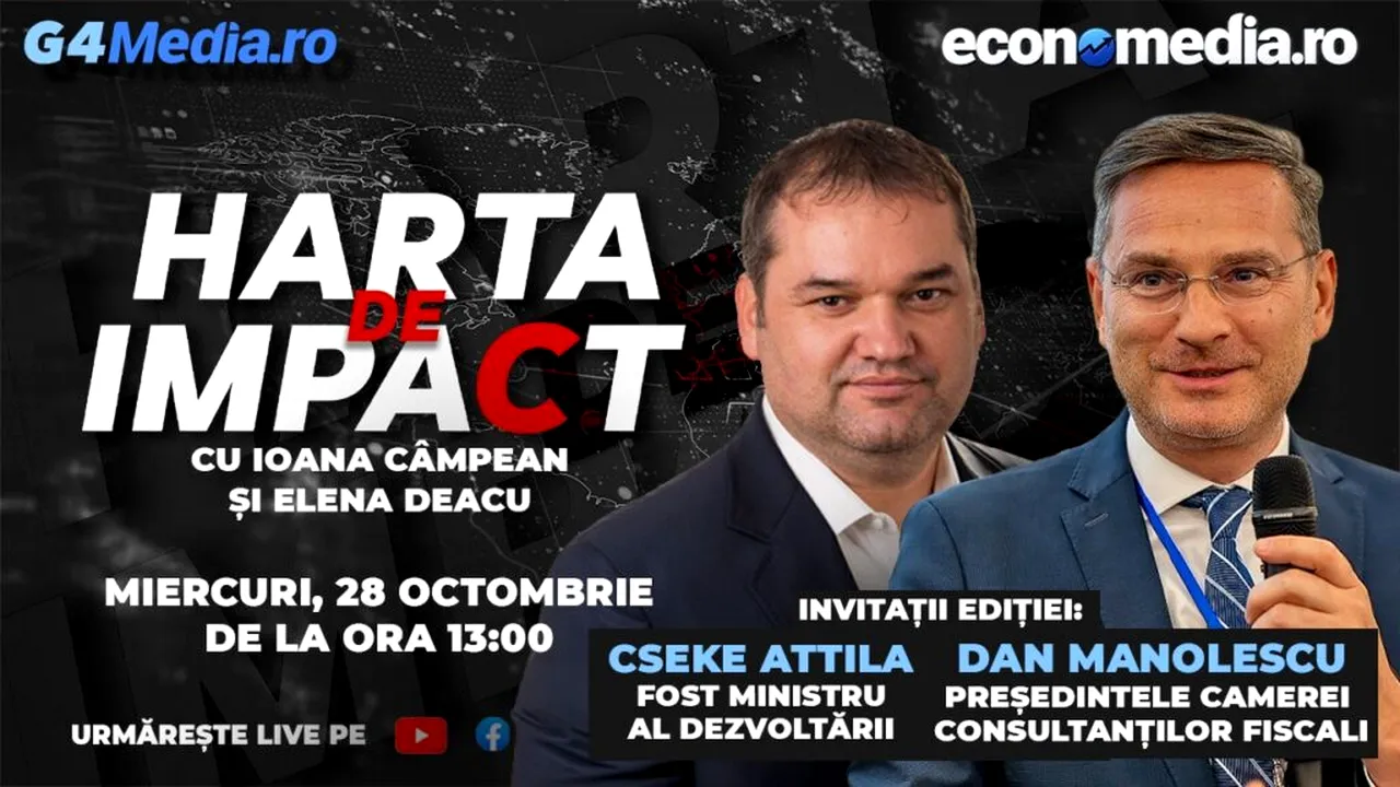 Cseke Attila și Dan Manolescu, invitații ediției de astăzi a emisiunii „Harta de impact”: Cum va arăta reforma administrativă și ce mai poate taxa Guvernul?
