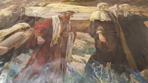 GALERIE FOTO Tablou religios de 52 de metri pătraţi, retras de comunişti zeci de ani, va fi restaurat