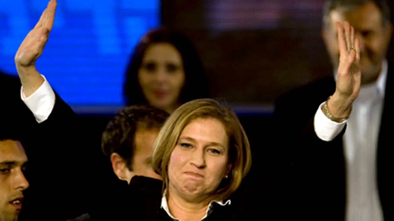 Partidul Kadima al lui Tzipi Livni, pe primul loc după alegeri - rezultate oficiale