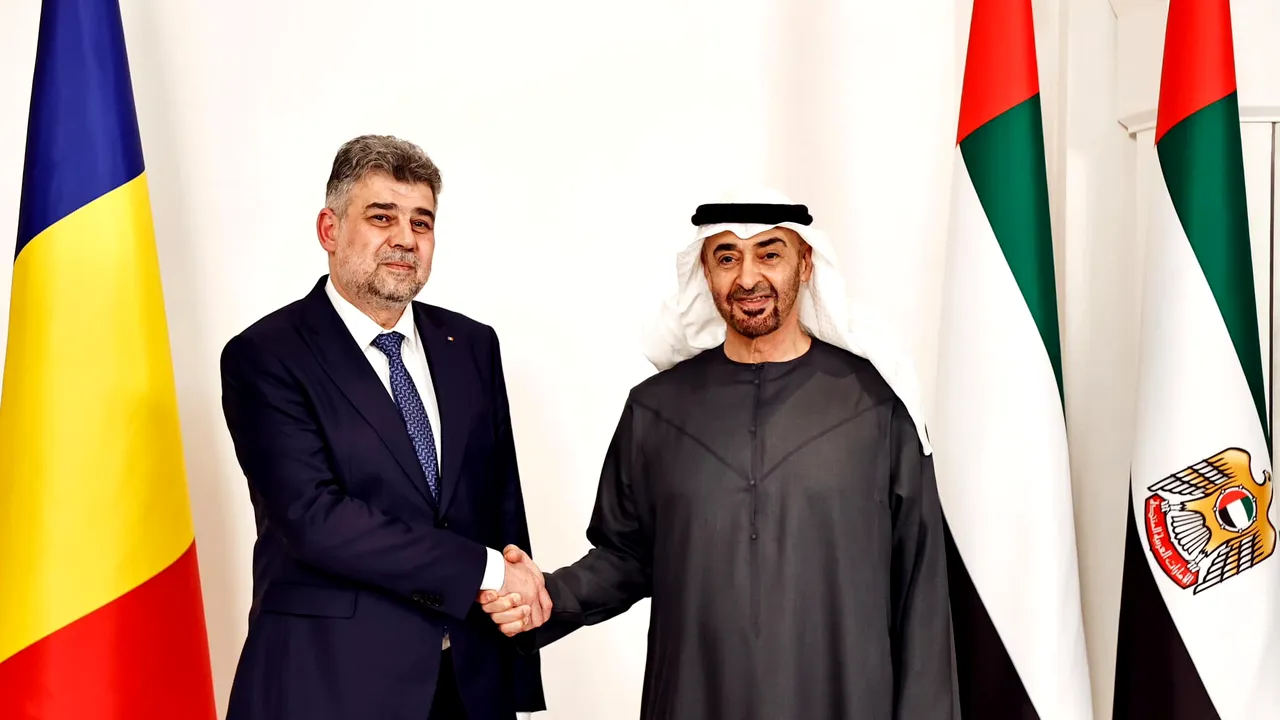 Premierul Marcel Ciolacu s-a întâlnit cu Şeicul Mohammed bin Zayed Al Nahyan