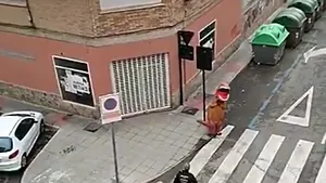 Un bărbat izolat la domiciliu în Spania a încercat să fugă din casă îmbrăcat în costum de T-Rex. Momentul în care se întâlneşte cu poliţiştii. VIDEO