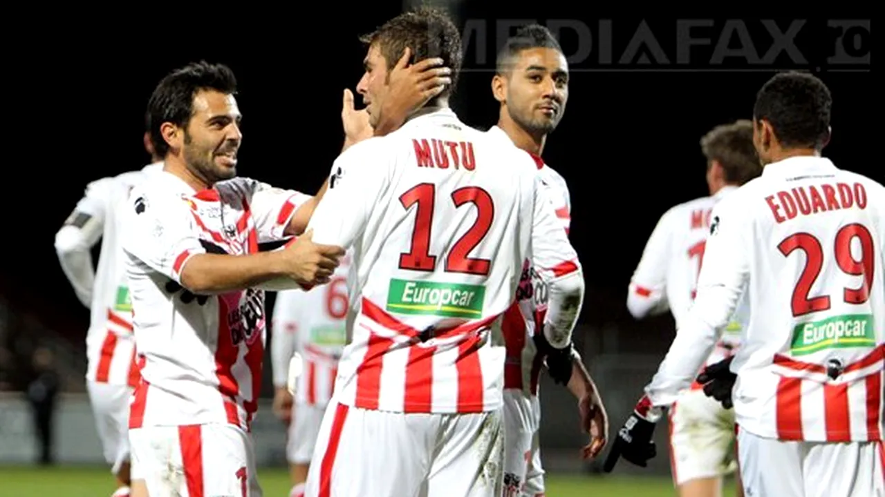 Adrian Mutu a marcat un gol pentru Ajaccio în meciul cu Rennes
