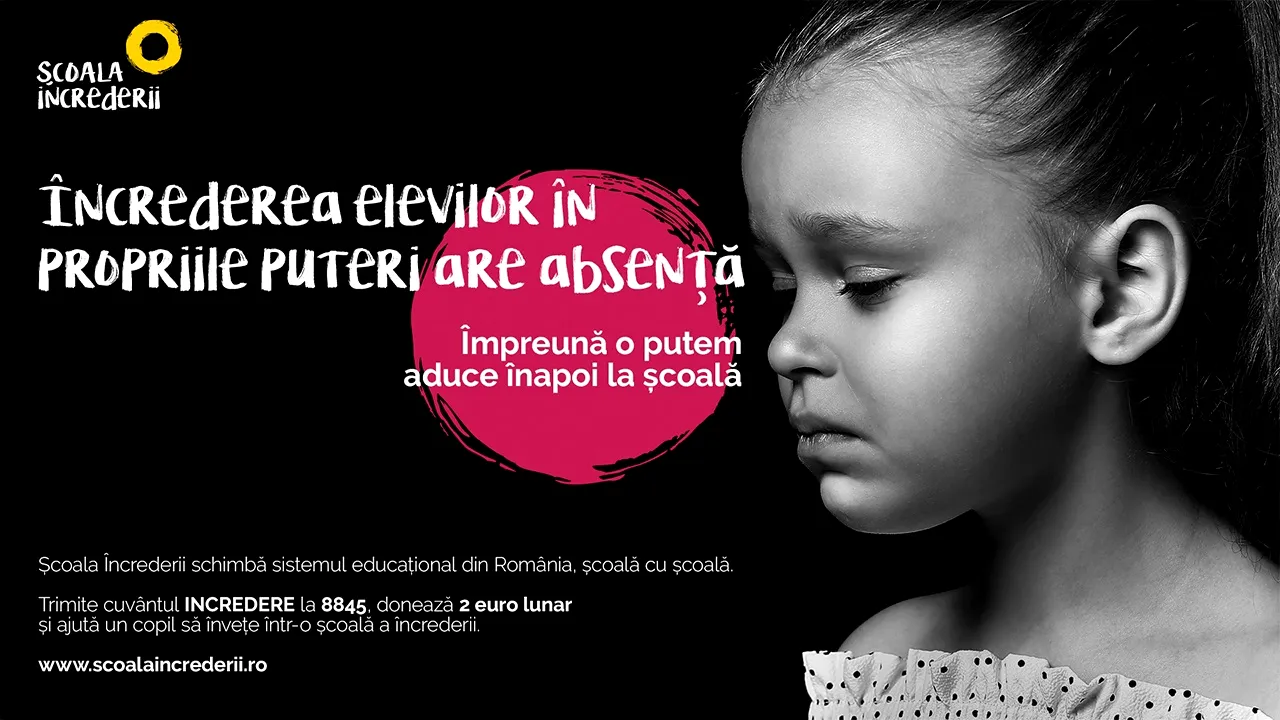 Şcoala Încrederii lansează campania de donaţii prin SMS 
