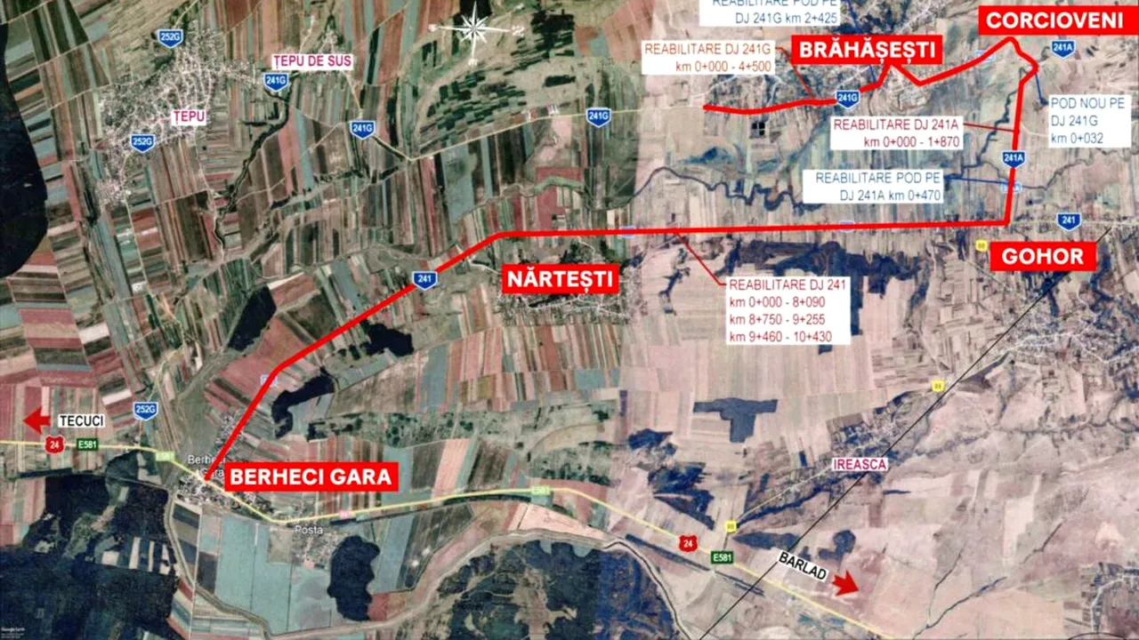 Investiție de 21,5 milioane de euro în infrastructura din Galați / Contract semnat pentru modernizarea axei rutiere Berheci – Brăhășești, cu o lungime de 16 km