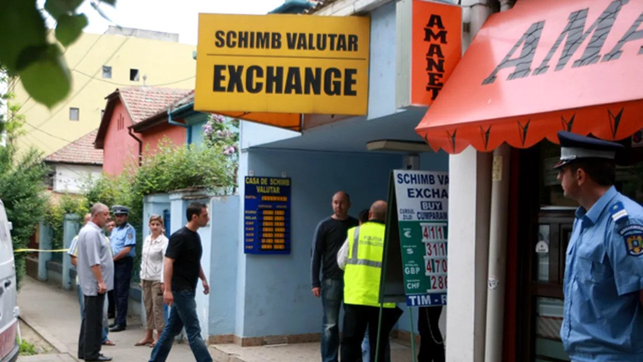 Jaf la o casă de schimb din Timişoara