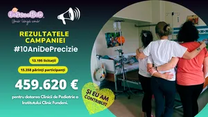 Cea mai mare comunitate de mame din România, LaPrimulBebe, a strâns în 6 zile 460.000 de euro, în cadrul campaniei #10anideprecizie
