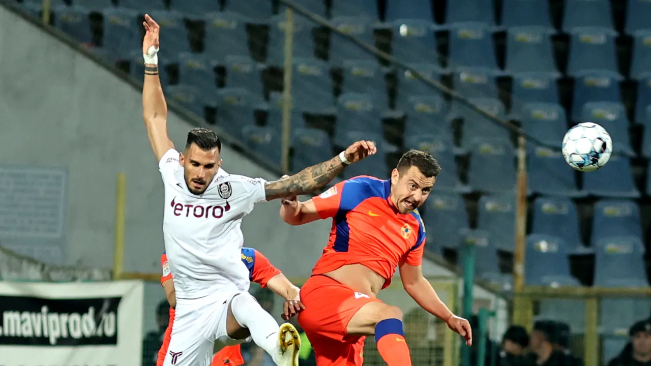 Victorie de palmares. FCSB câştigă derby-ul cu CFR Cluj, dar titlul rămâne în Gruia