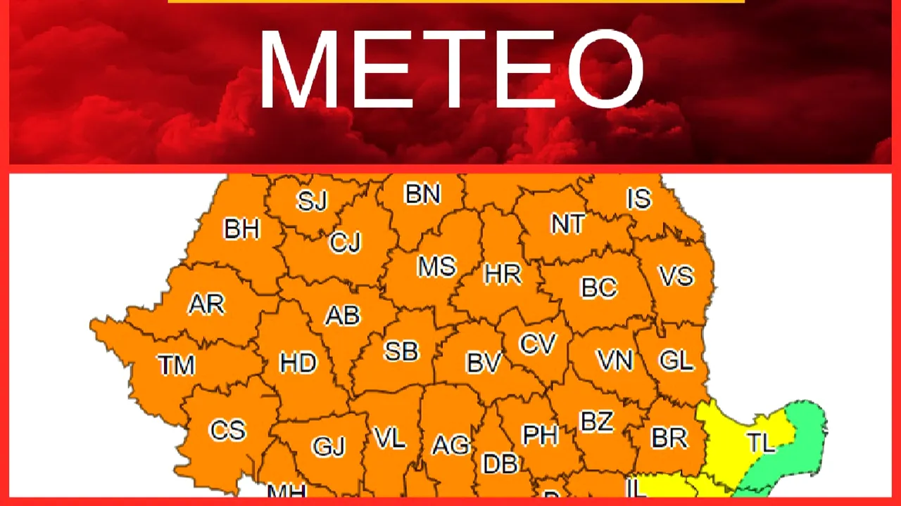 Alertă METEO, 5 august. Aproape toată ţara intră sub Cod portocaliu de vijelii puternice, cu rafale de peste 100 km/h