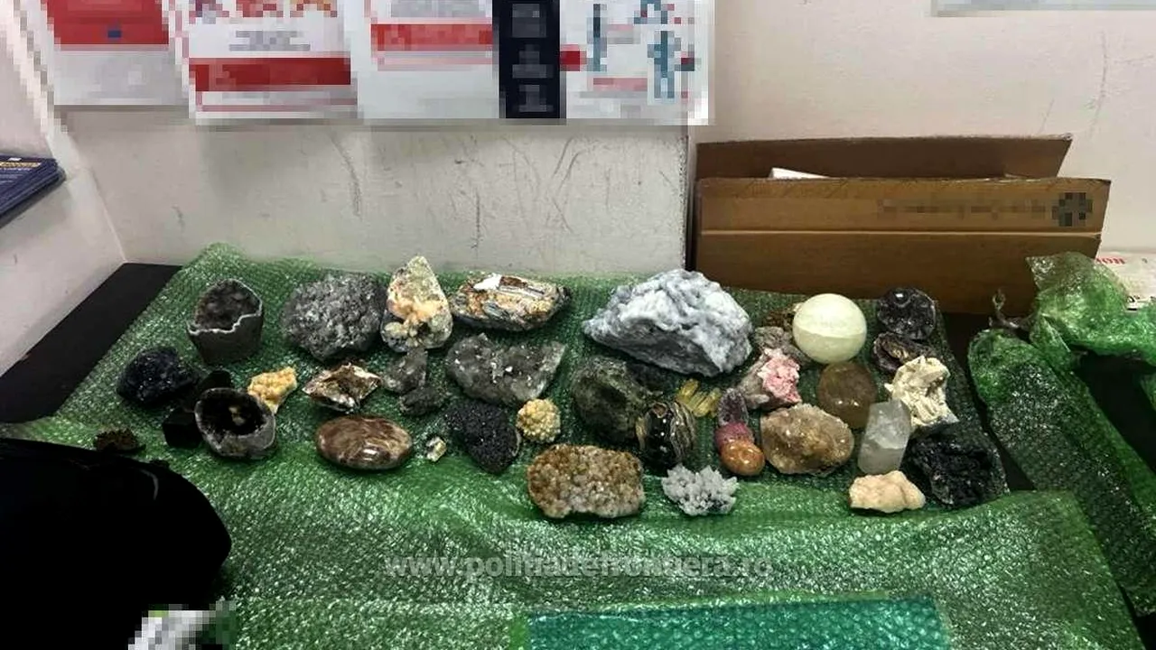 O femeie a încercat să iasă din România cu 45 de flori de mină